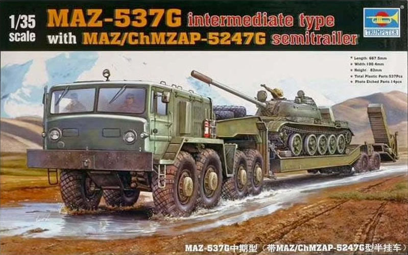 MAZ-537G avec semi-remorque ChMZAP-5247G