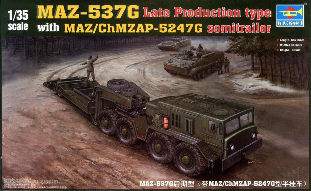 MAZ-537G (fin) avec semi-remorque ChMZAP-5247G