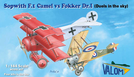 010 - Sopwith Camel F.1 vs Fokker Dr.I [quadruple set] - primary image