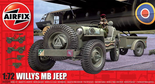 010 - Airfix - A02339 - Willys MB ¼-ton 4x4 Jeep and Trailer - primary image