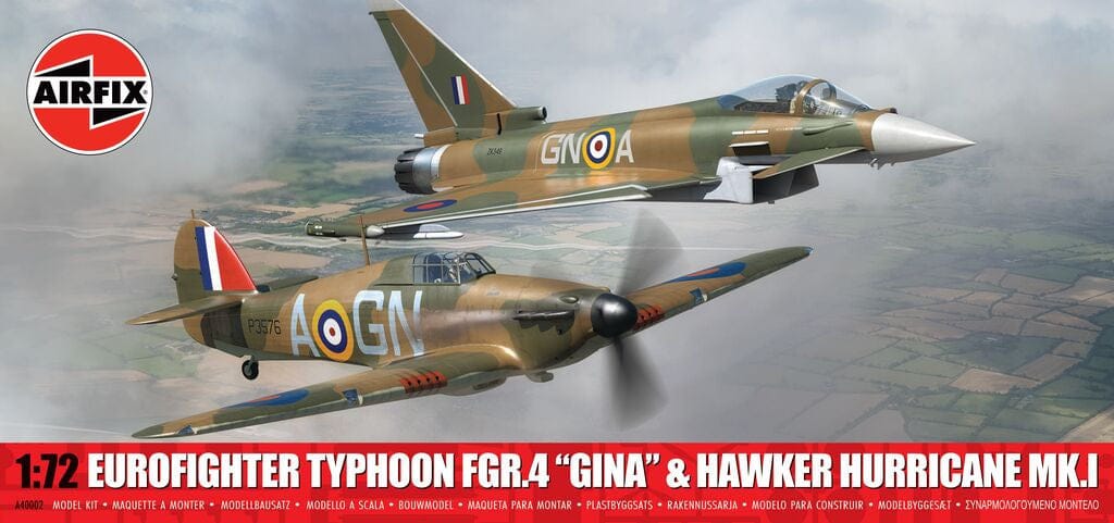 010 - Airfix - A40002 - Eurofighter Typhoon FGR.4 (GINA) and Hawker Hurricane Mk I - primary image