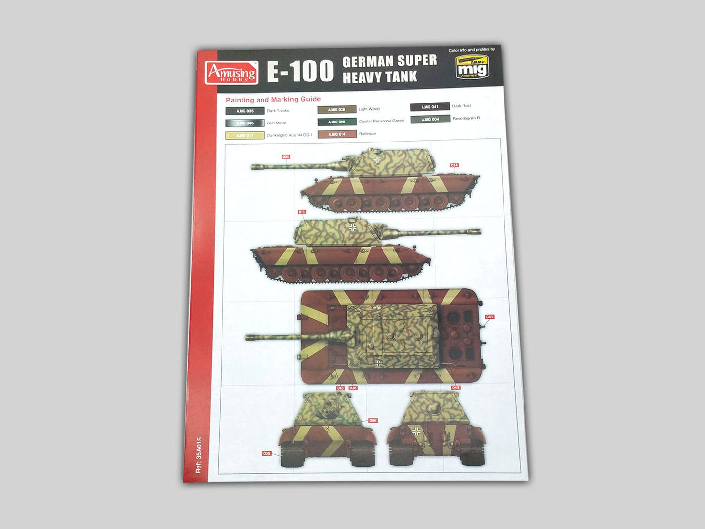 300 - Amusing Hobby - 35A015 - Pz.Kpfw. E-100 (Krupp Turret) - paint schemes