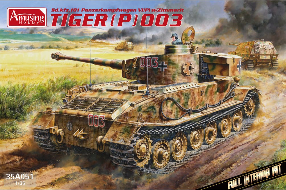 010 - Amusing Hobby - 35A051 - VK 45.01 (P) Tiger (P) 003 with Zimmerit [Interior Kit] - primary image