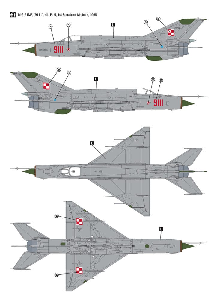 302 - Hobby 2000 - 32019 - Mikoyan-Gurevich MiG-21MF Fishbed J - paint schemes