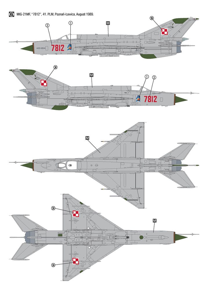 Hobby 2000 - 32019 - Mikoyan-Gurevich MiG-21MF Fishbed J - paint schemes