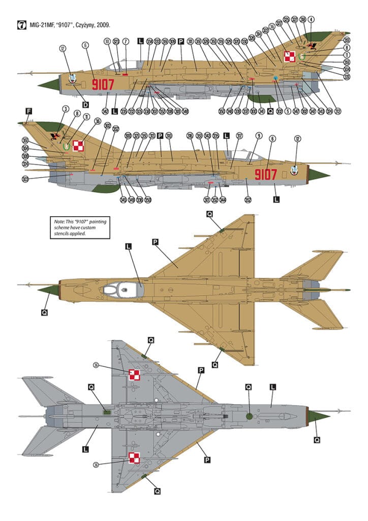 Hobby 2000 - 32019 - Mikoyan-Gurevich MiG-21MF Fishbed J - paint schemes