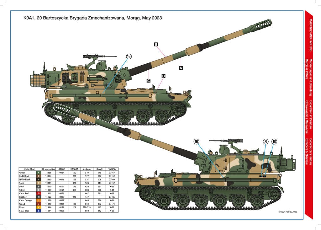 Hobby 2000 - 35005 - K9A1 Thunder - paint schemes