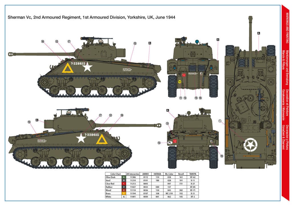 302 - Hobby 2000 - 35008 - Sherman Firefly Vc - paint schemes