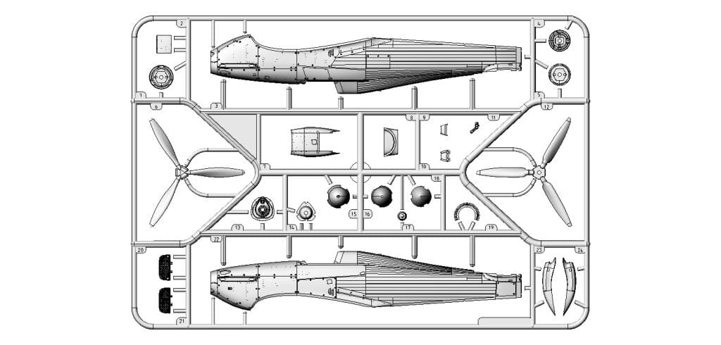 Arma Hobby - 40015 - Hawker Hurricane Mk I - sprue