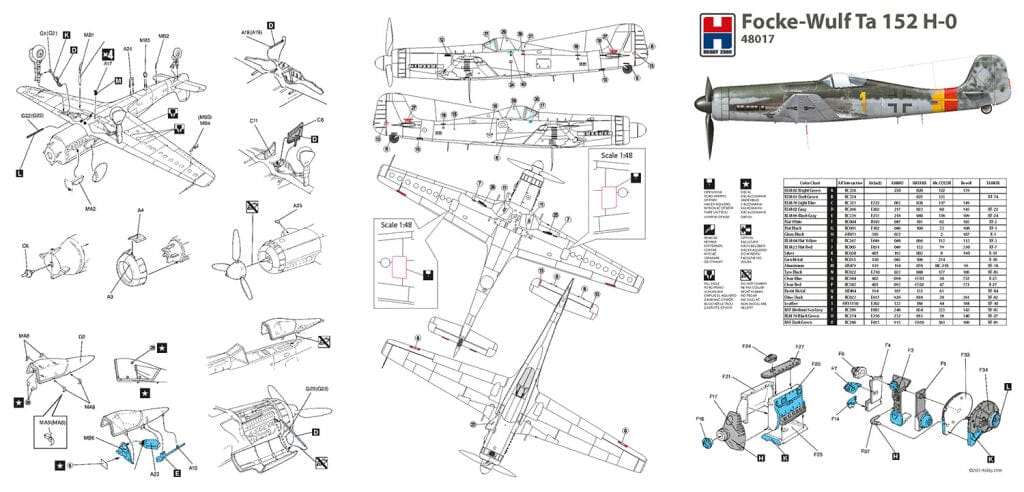 141 - Hobby 2000 - 48017 - Focke-Wulf Ta 152 H-0 - instructions