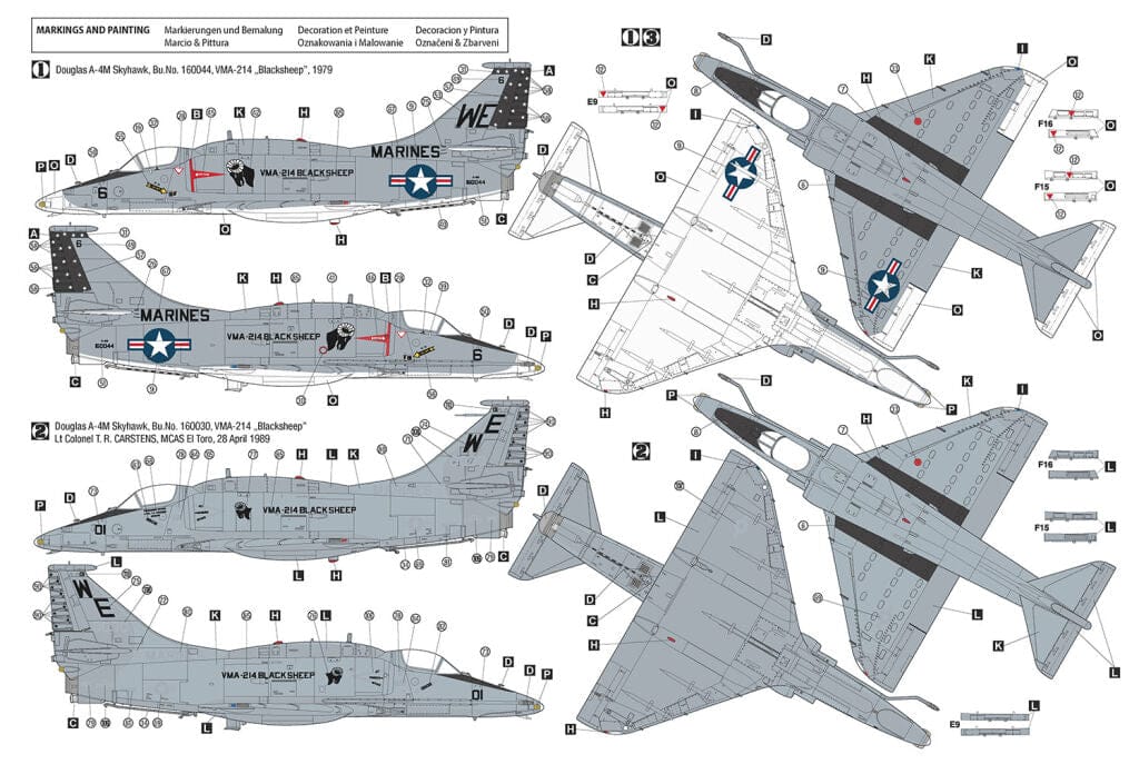 300 - Hobby 2000 - 48036 - Douglas A-4M Skyhawk - paint schemes