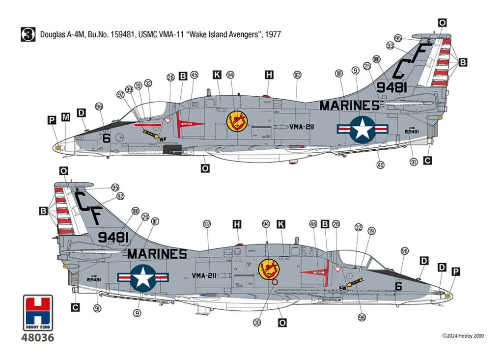 Hobby 2000 - 48036 - Douglas A-4M Skyhawk - paint schemes