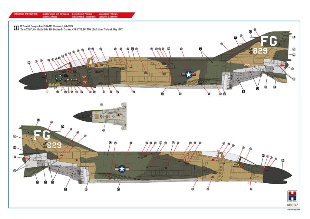 301 - Hobby 2000 - 48037 - McDonnell Douglas F-4C Phantom II - paint schemes