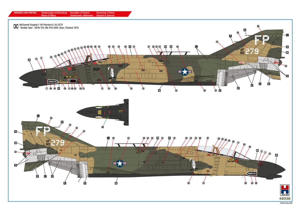 300 - Hobby 2000 - 48038 - McDonnell Douglas F-4D Phantom II - paint schemes