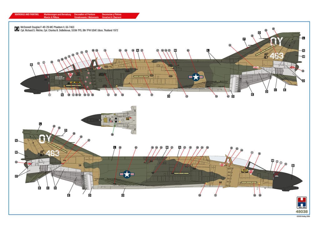 301 - Hobby 2000 - 48038 - McDonnell Douglas F-4D Phantom II - paint schemes