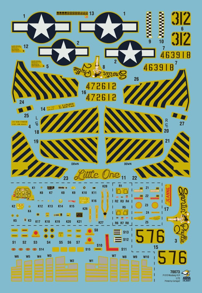 400 - Arma Hobby - 70073 - North American P-51D Mustang - decals
