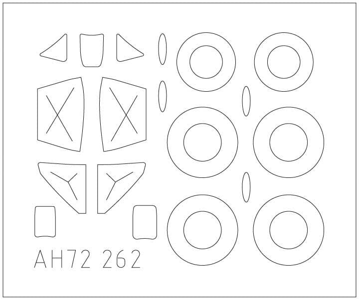 490 - Arma Hobby - 70083 - Messerschmitt Me-262 A-1a Schwalbe - masks