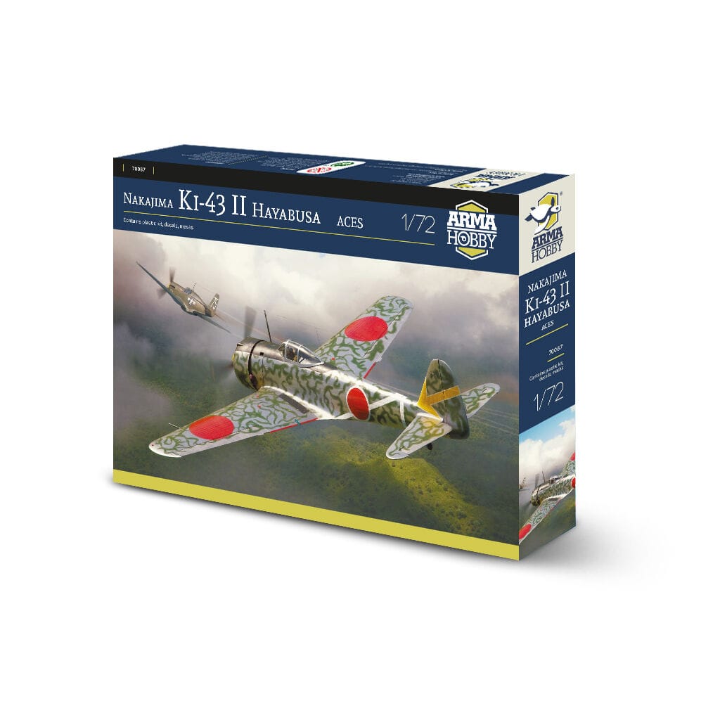 Arma Hobby - 70087 - Nakajima Ki-43-II Otsu Hayabusa ‘Oscar’ - box right front angle