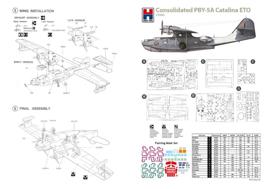 140 - Hobby 2000 - 72065 - Consolidated Catalina Mk IIIa / PBY-5A Catalina - instructions