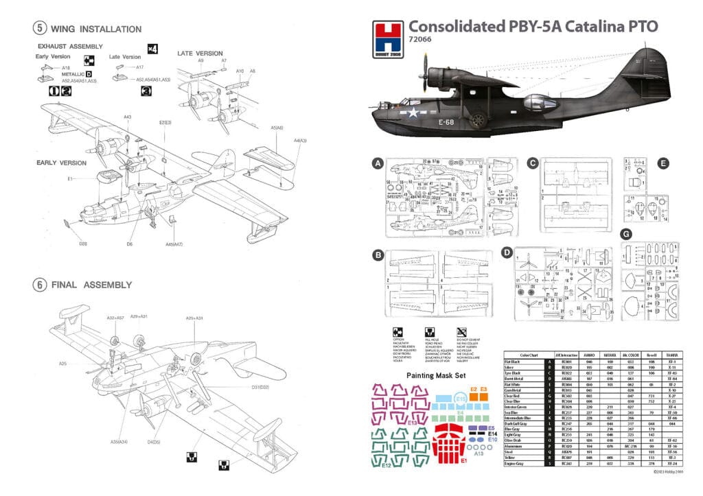 Hobby 2000 - 72066 - Consolidated PBY-5A Catalina - instructions