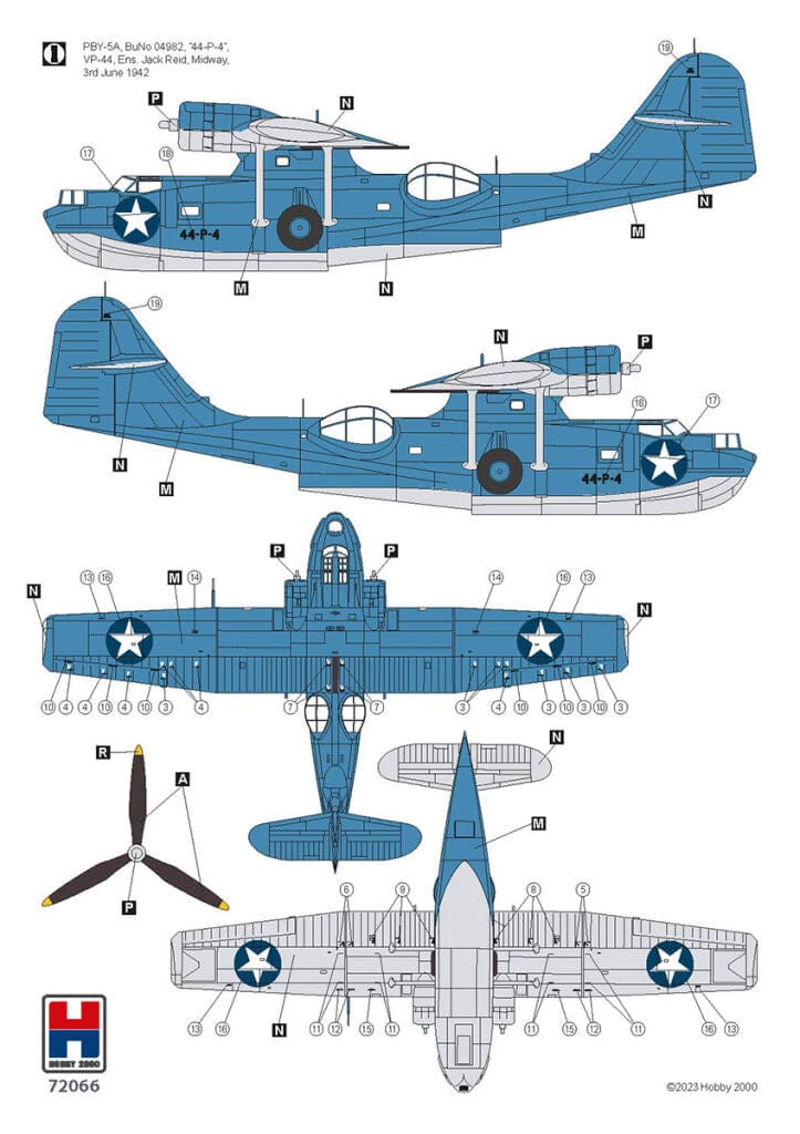 300 - Hobby 2000 - 72066 - Consolidated PBY-5A Catalina - paint schemes