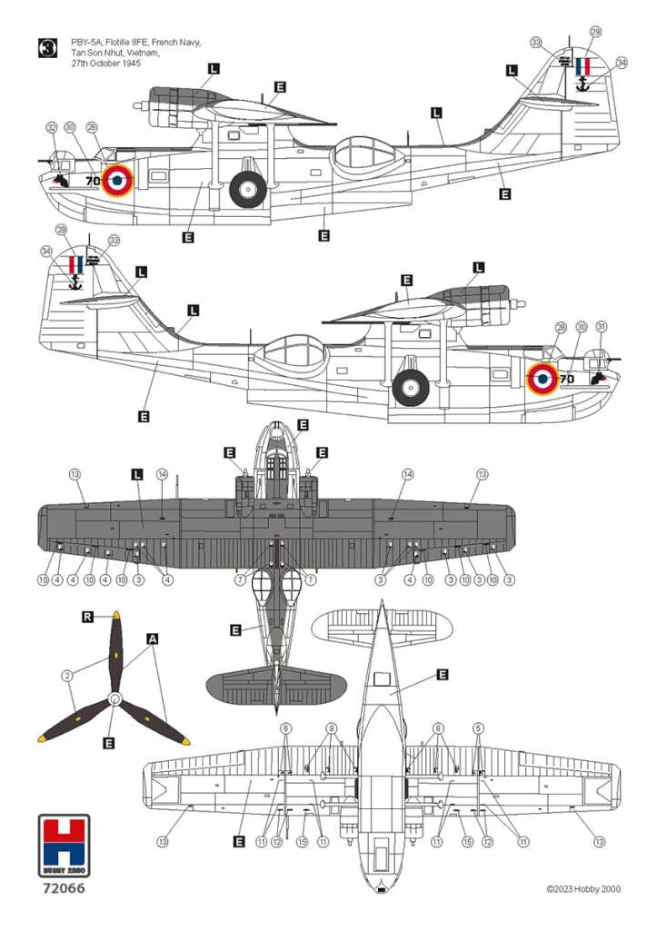 Hobby 2000 - 72066 - Consolidated PBY-5A Catalina - paint schemes