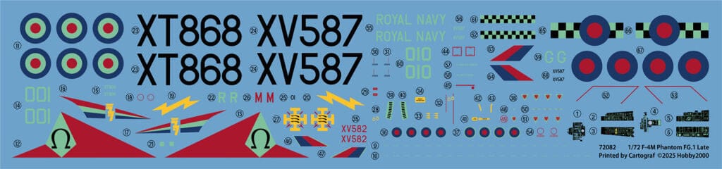 401 - Hobby 2000 - 72082 - McDonnell Douglas F-4K FG.1 Phantom II - decals