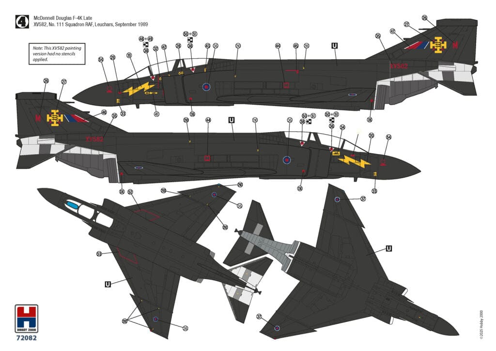 302 - Hobby 2000 - 72082 - McDonnell Douglas F-4K FG.1 Phantom II - paint schemes