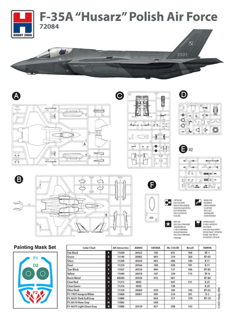 140 - Hobby 2000 - 72084 - Lockheed Martin F-35A Lightning II - instructions