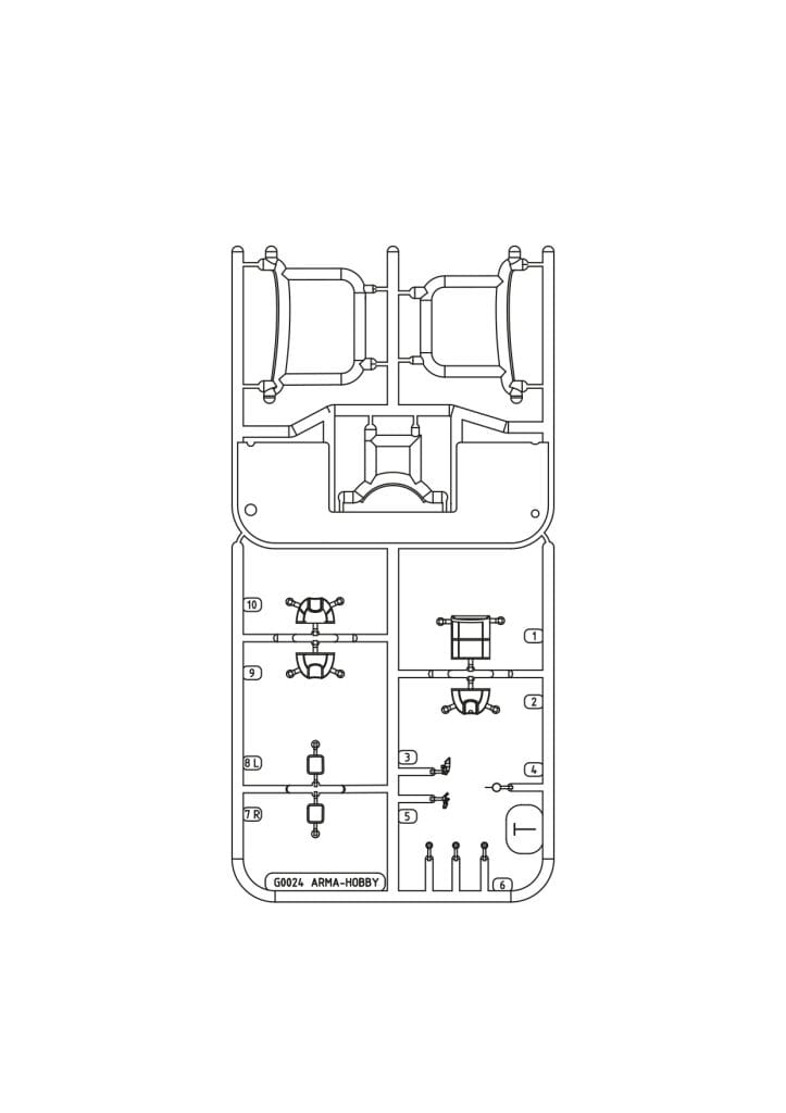 Arma Hobby - 70090 - Grumman F4F-3 Wildcat - sprue