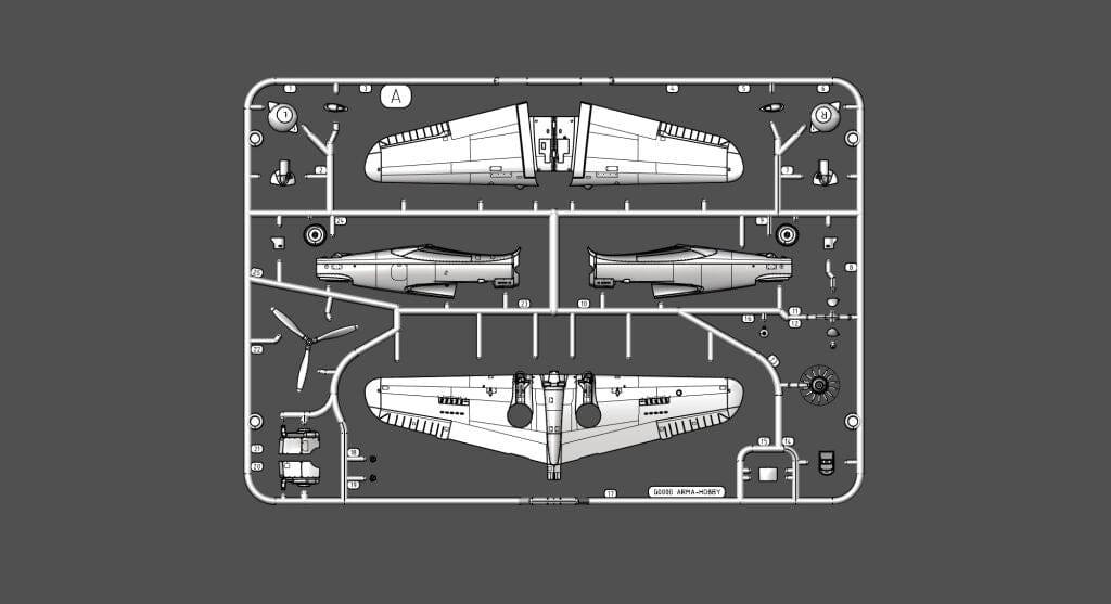 Arma Hobby - 70082 - Curtiss P-36C Hawk - sprue