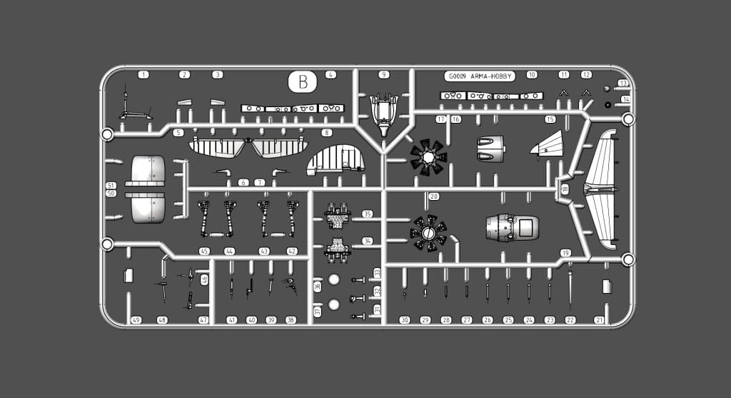 201 - Arma Hobby - 70082 - Curtiss P-36C Hawk - sprue