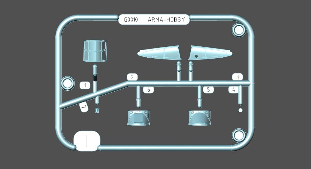 202 - Arma Hobby - 70082 - Curtiss P-36C Hawk - sprue