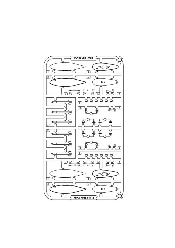 Arma Hobby - 70073 - North American P-51D Mustang - sprue