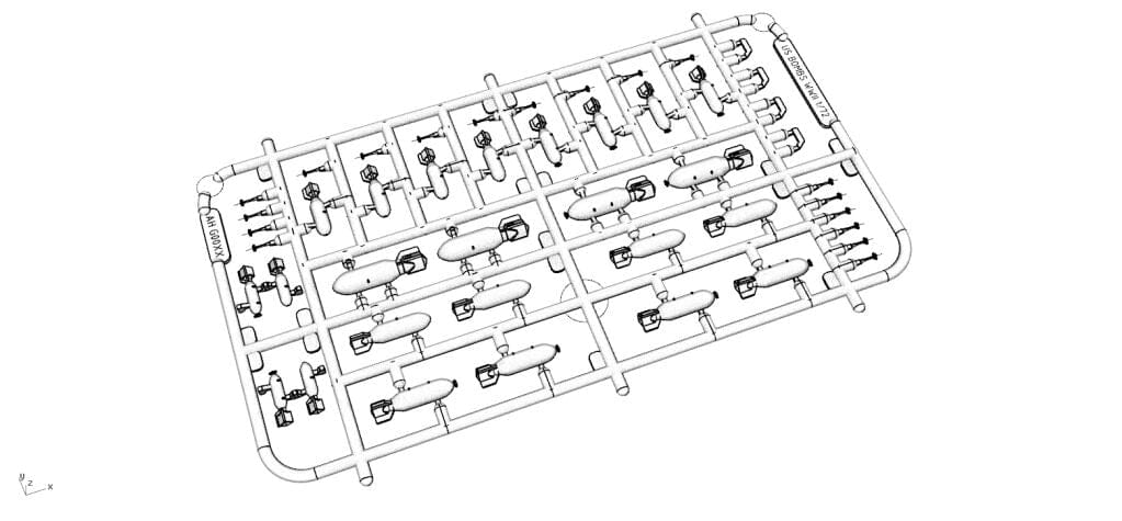 203 - Arma Hobby - 70076 - United States Bombs (WWII / Korean War) - sprue
