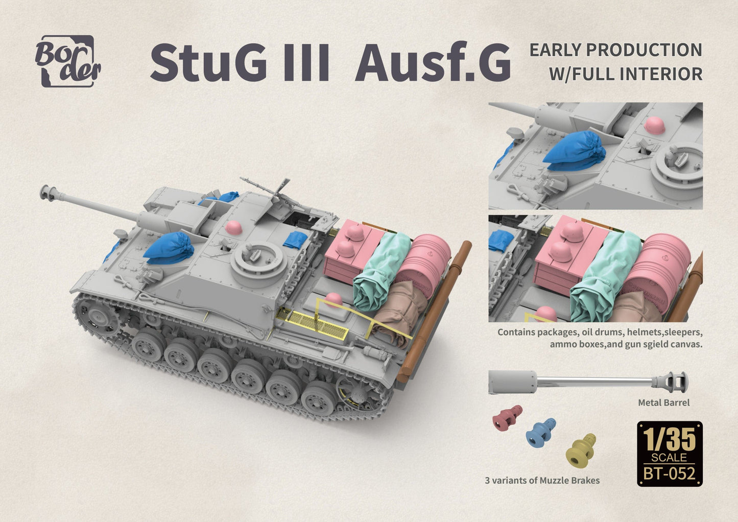 500 - Border Model - BT-052 - StuG III Ausf. G (early) [Interior Kit] - digital model