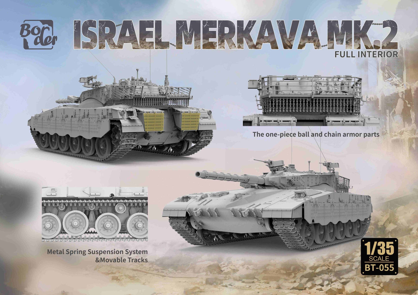 011 - Border Model - BT-055 - Merkava Mk.II [Interior Kit] - secondary image