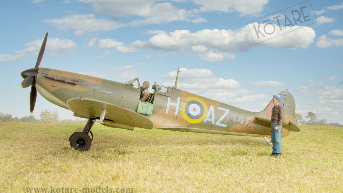 712 - Kotare - 32001 - Supermarine Spitfire Mk Ia (mid) - painted model