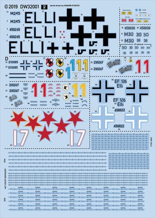 400 - Das Werk - 32001 - Junkers Ju EF 126 Elli / 127 Walli - decals