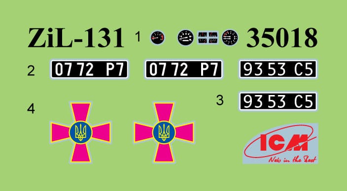 400 - ICM - 35017 - ZiL-131 with DShKMd Crew - decals