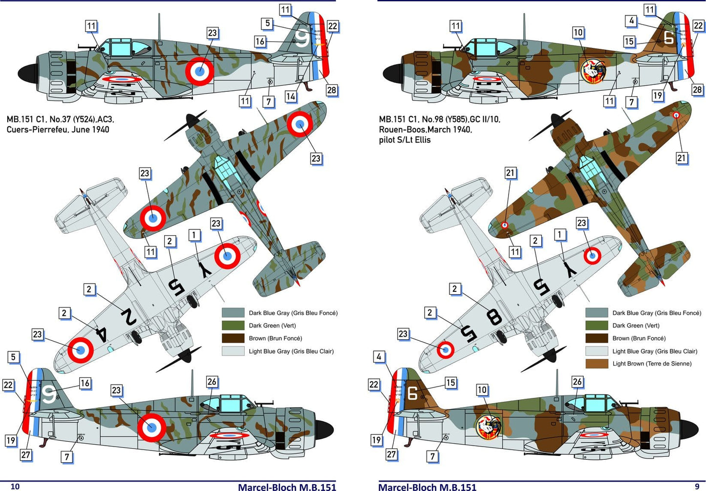 301 - Dora Wings - 48017 - Bloch MB.151.C1 - paint schemes