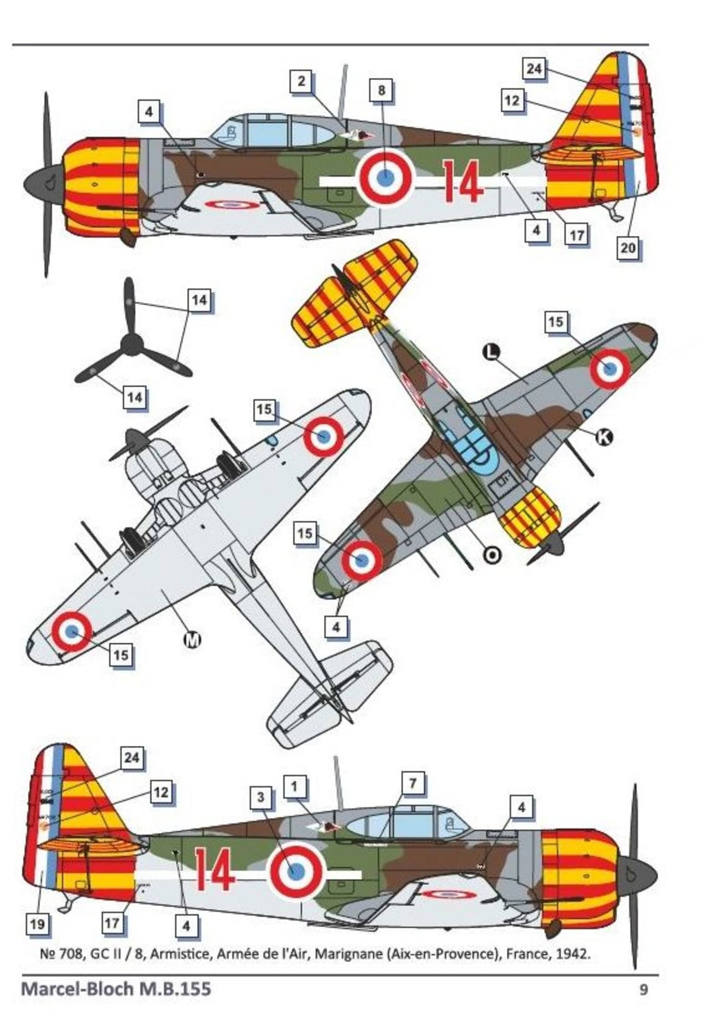 302 - Dora Wings - 48021 - Bloch MB.155.С1 - paint schemes