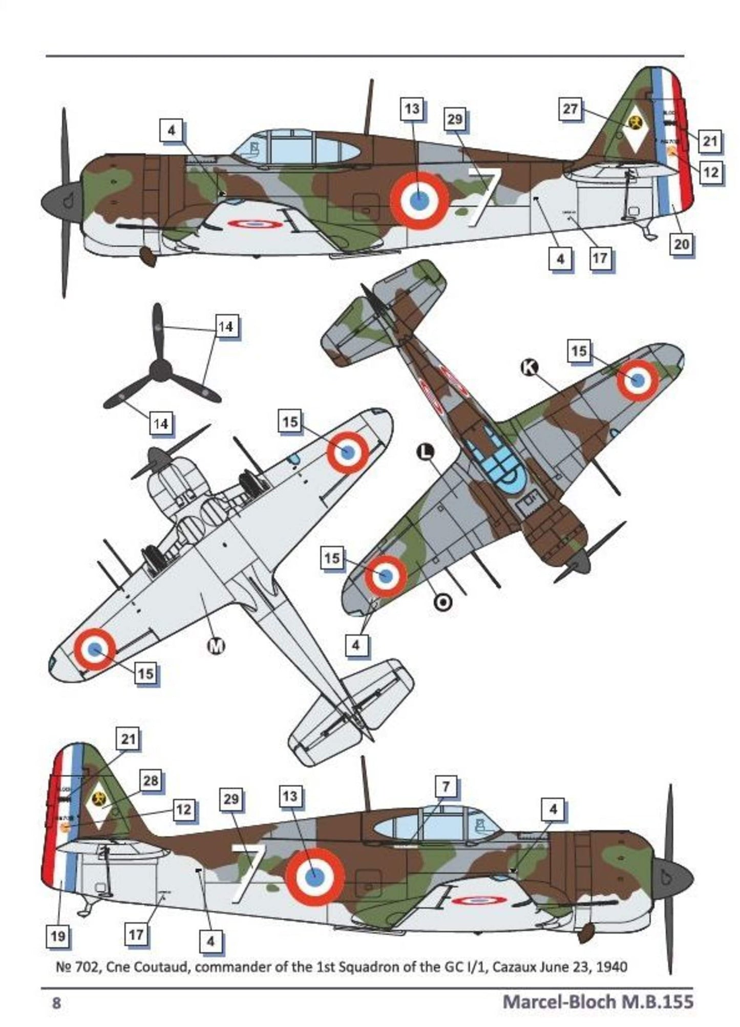 303 - Dora Wings - 48021 - Bloch MB.155.С1 - paint schemes