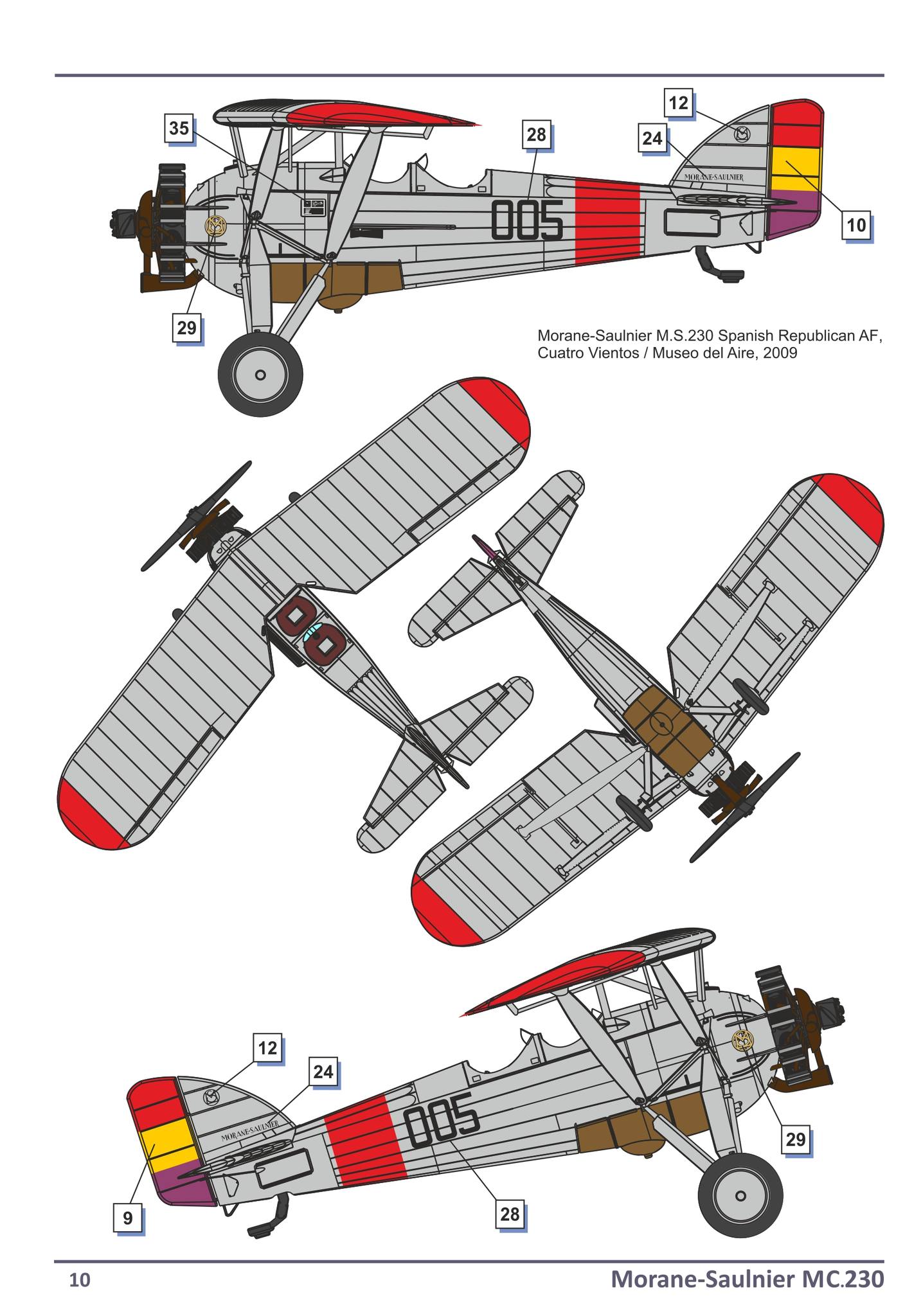 302 - Dora Wings - 48037 - Morane-Saulnier MS.230 - paint schemes
