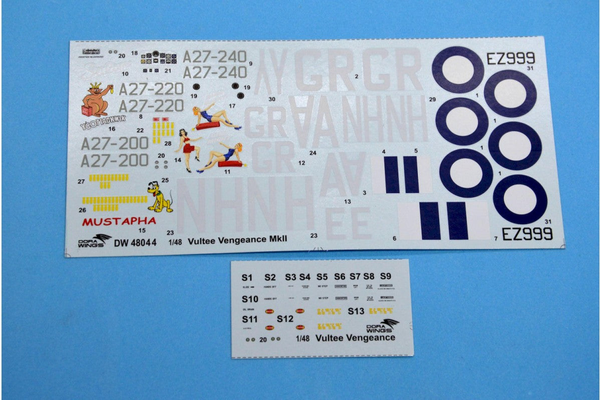 400 - Dora Wings - 48044 - Vultee Vengeance Mk IIa - decals