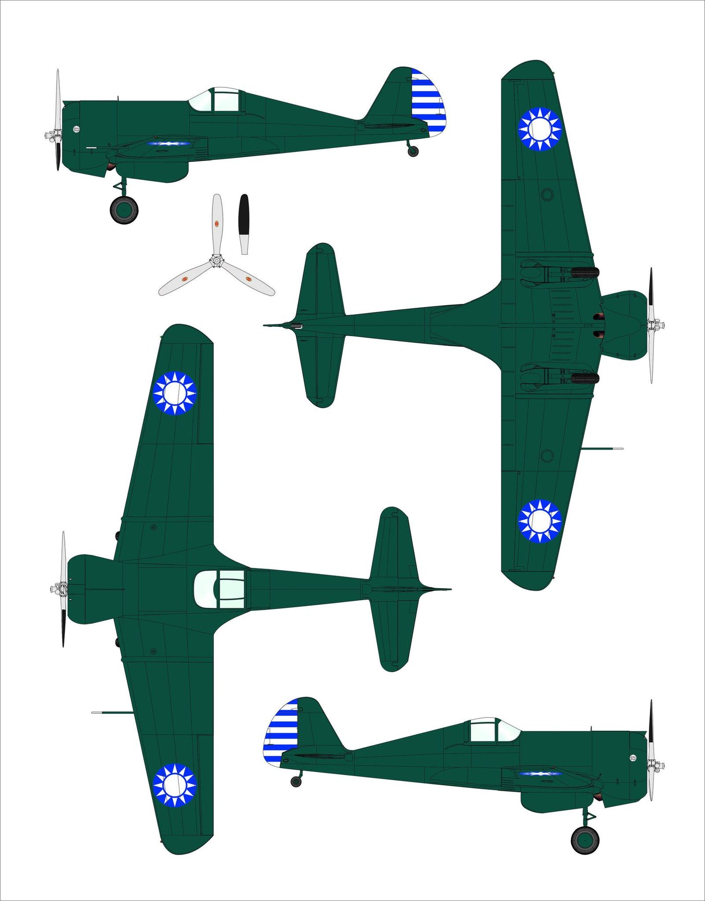 300 - Dora Wings - 48049 - Curtiss-Wright CW-21A - paint schemes