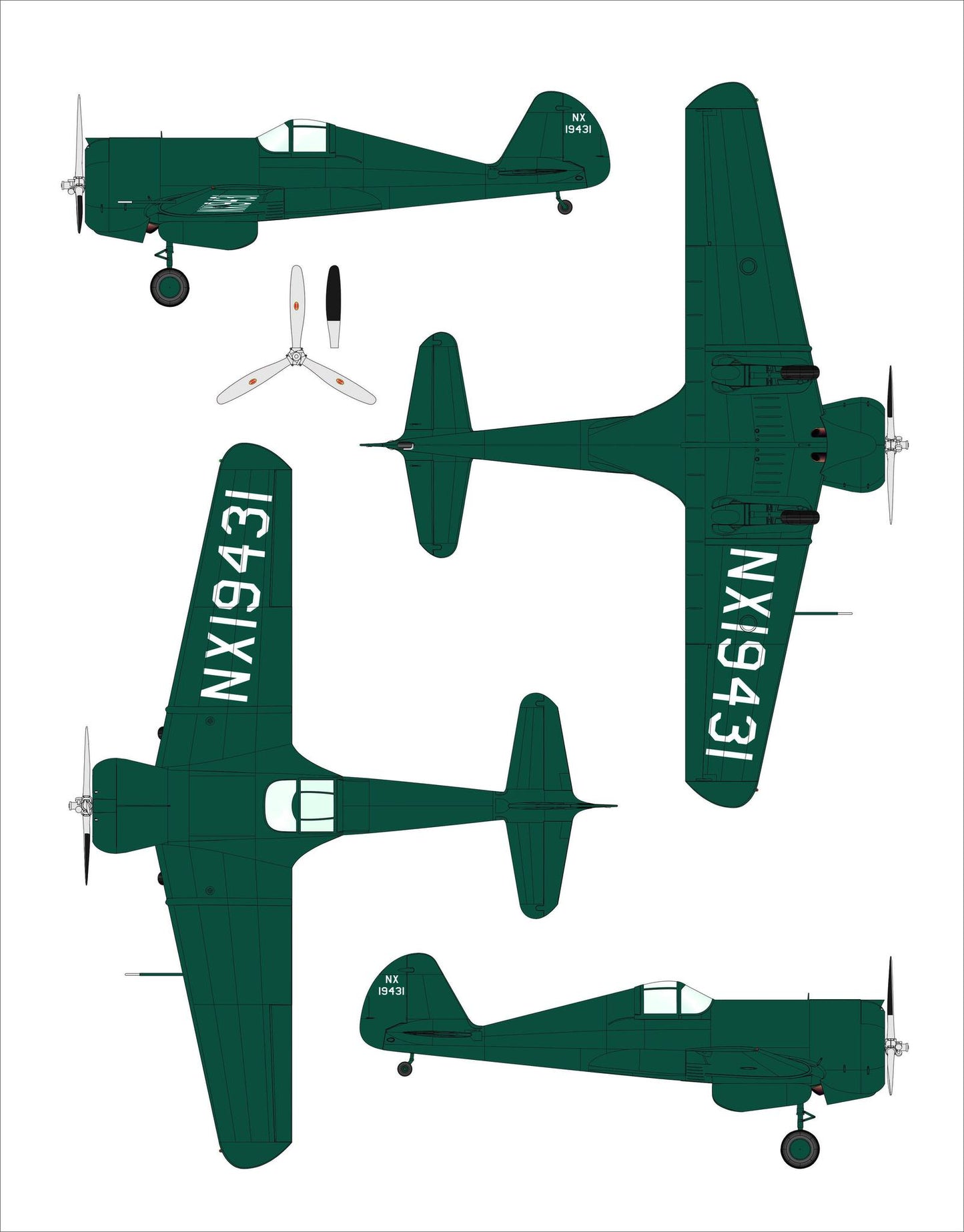 301 - Dora Wings - 48049 - Curtiss-Wright CW-21A - paint schemes