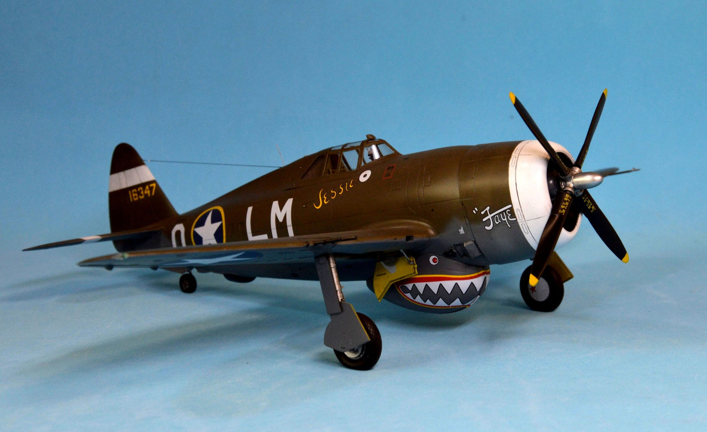 704 - Dora Wings - 48054 - Republic P-47C Thunderbolt with Ferry Tank - painted model