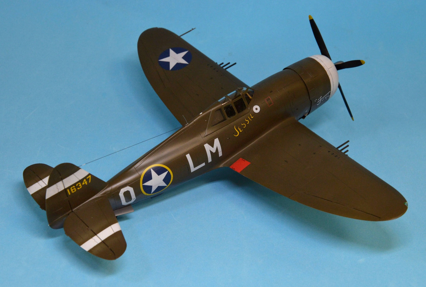 710 - Dora Wings - 48054 - Republic P-47C Thunderbolt with Ferry Tank - painted model