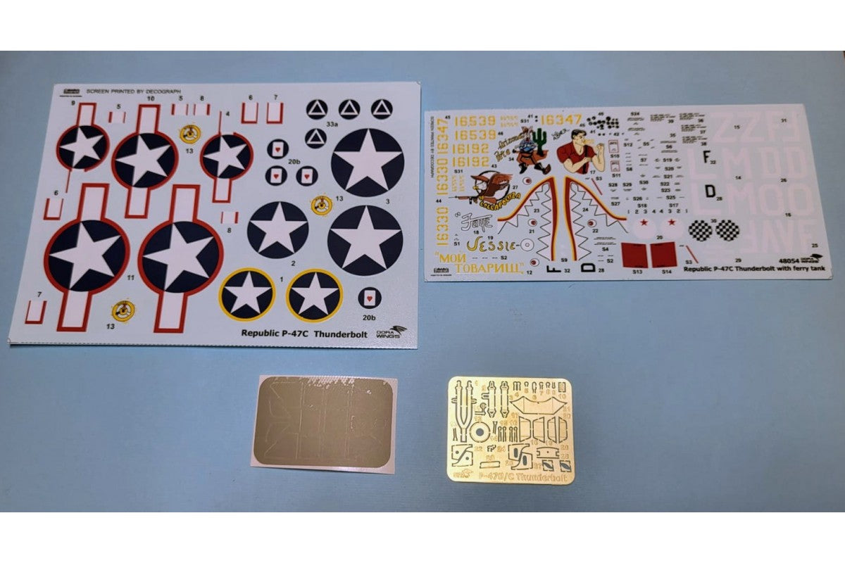 400 - Dora Wings - 48054 - Republic P-47C Thunderbolt with Ferry Tank - decals
